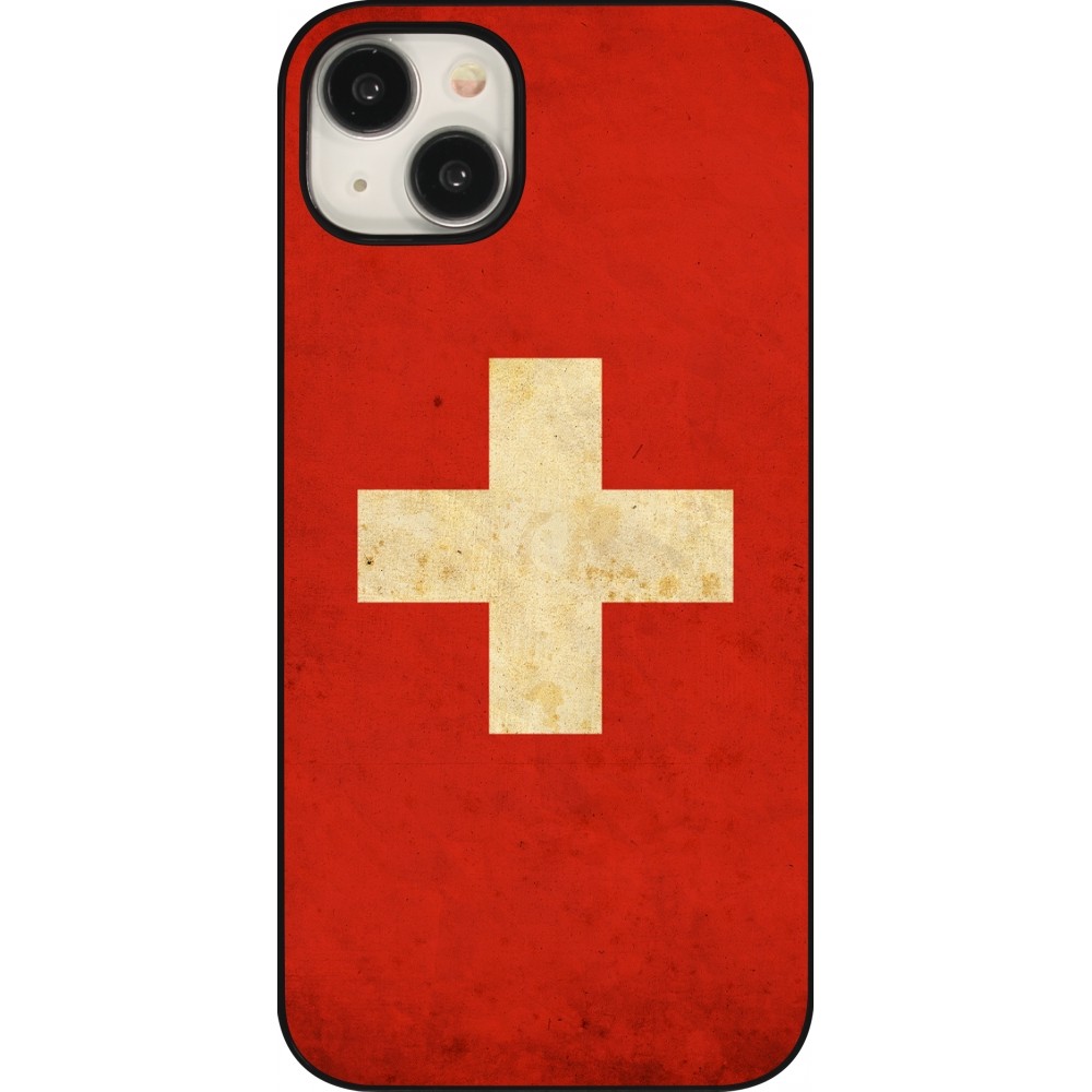 Coque iPhone 15 Plus - Vintage Flag SWISS