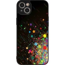 Coque iPhone 15 Plus - Silicone rigide noir Abstract Bubble Lines