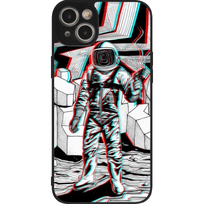 Coque iPhone 15 Plus - Silicone rigide noir Anaglyph Astronaut