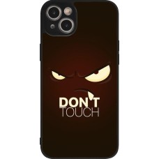 Coque iPhone 15 Plus - Silicone rigide noir Angry Dont Touch