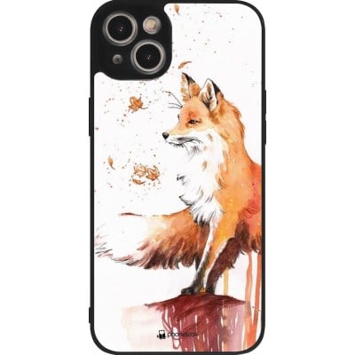 Coque iPhone 15 Plus - Silicone rigide noir Autumn 21 Fox