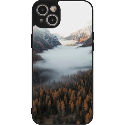 Coque iPhone 15 Plus - Silicone rigide noir Autumn 22 forest lanscape