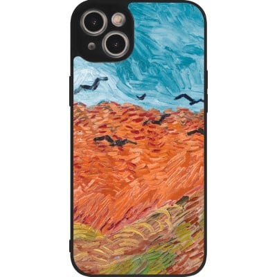 Coque iPhone 15 Plus - Silicone rigide noir Autumn 22 Van Gogh style