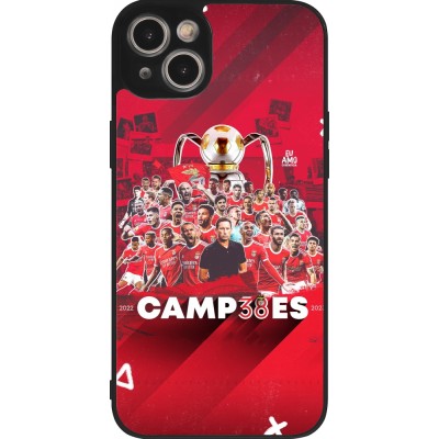 Coque iPhone 15 Plus - Silicone rigide noir Benfica Campeoes 2023