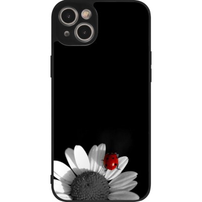 Coque iPhone 15 Plus - Silicone rigide noir Black and white Cox