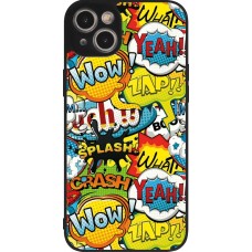 Coque iPhone 15 Plus - Silicone rigide noir Cartoons slogans