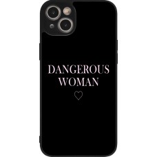 Coque iPhone 15 Plus - Silicone rigide noir Dangerous woman