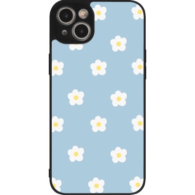 Coque iPhone 15 Plus - Silicone rigide noir Easter 2024 daisy flower