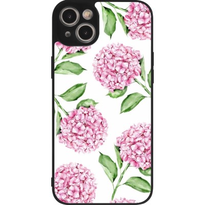 Coque iPhone 15 Plus - Silicone rigide noir Easter 2024 pink flowers