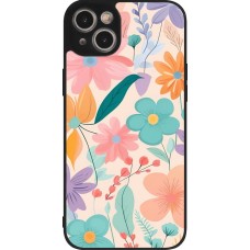 Coque iPhone 15 Plus - Silicone rigide noir Easter 2024 spring flowers