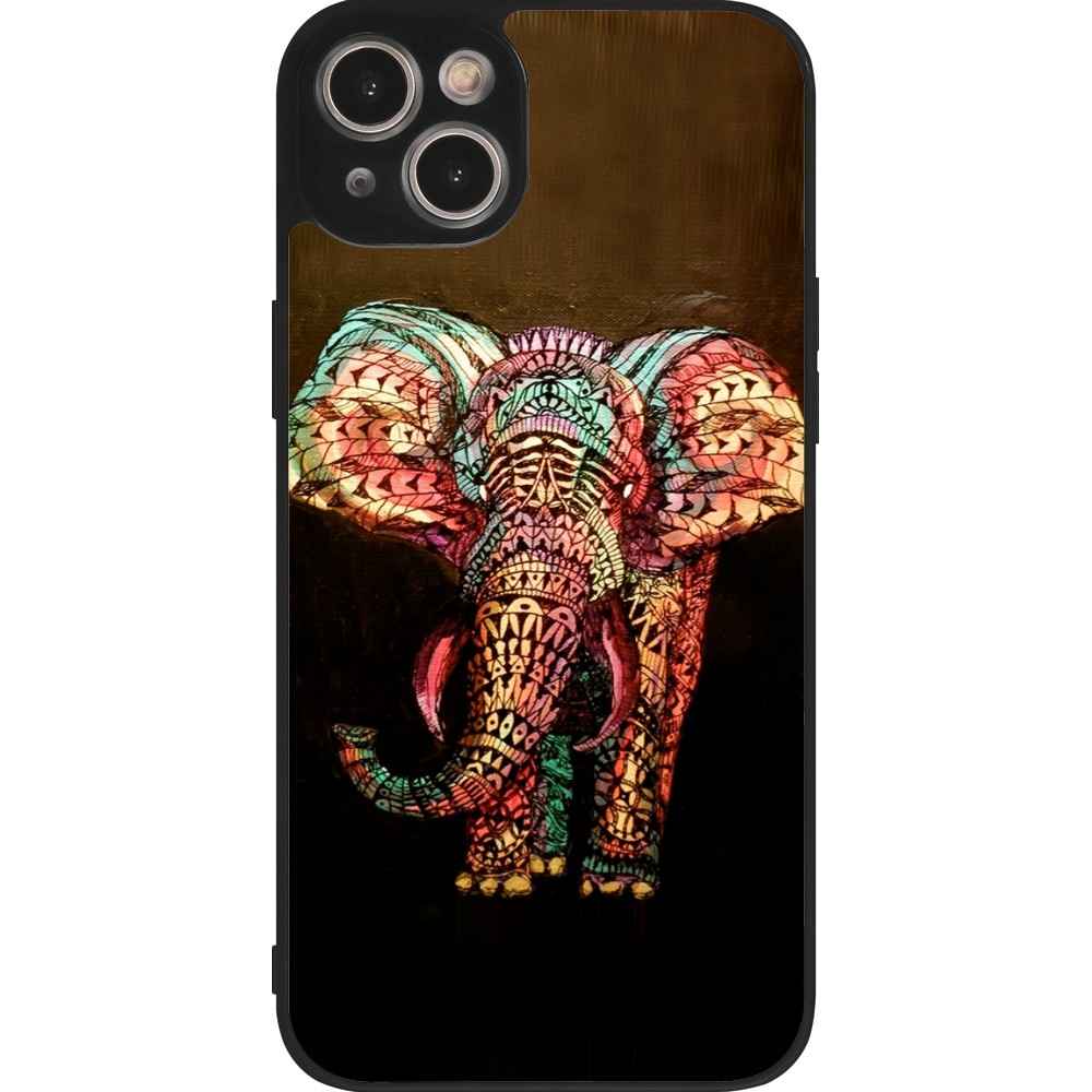 Coque iPhone 15 Plus - Silicone rigide noir Elephant 02