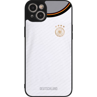 Coque iPhone 15 Plus - Silicone rigide noir Maillot de football Allemagne 2022 personnalisable