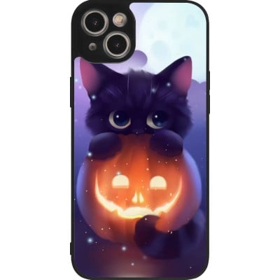 Coque iPhone 15 Plus - Silicone rigide noir Halloween 17 15