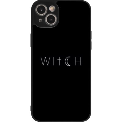 Coque iPhone 15 Plus - Silicone rigide noir Halloween 22 witch word