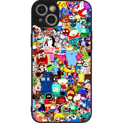 Coque iPhone 15 Plus - Silicone rigide noir Mixed cartoons