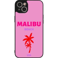 Coque iPhone 15 Plus - Silicone rigide noir Pop Summer Destination Malibu