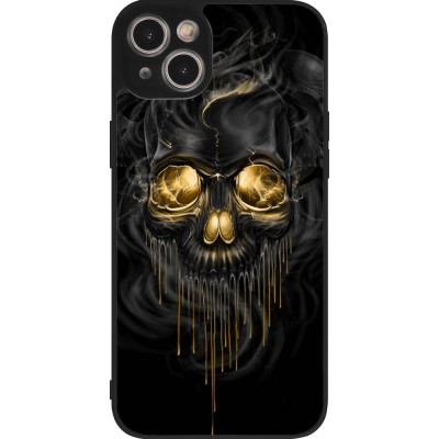 Coque iPhone 15 Plus - Silicone rigide noir Skull 02