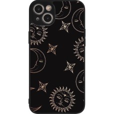 Coque iPhone 15 Plus - Silicone rigide noir Suns and Moons