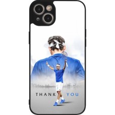 Coque iPhone 15 Plus - Silicone rigide noir Thank you Roger