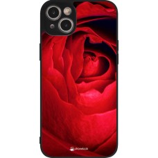 Coque iPhone 15 Plus - Silicone rigide noir Valentine 2022 Rose