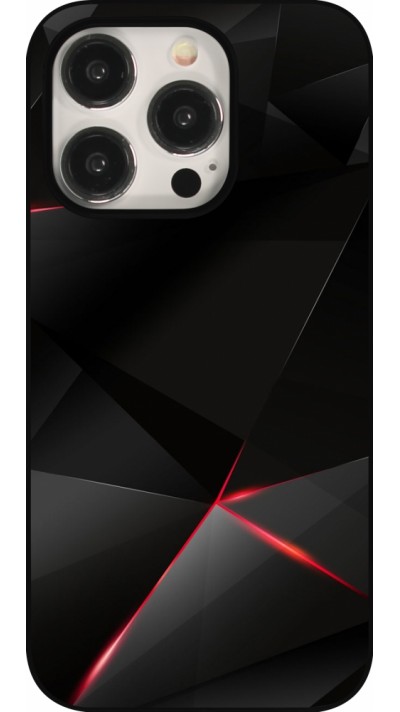 Coque iPhone 15 Pro - Black Red Lines