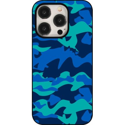 Coque iPhone 15 Pro - Camo Blue