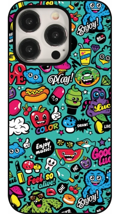 iPhone 15 Pro Case Hülle - Cartoons old school