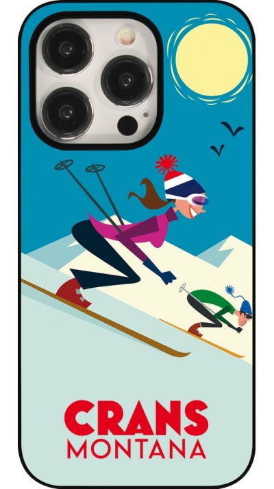 iPhone 15 Pro Case Hülle - Crans-Montana Ski Downhill