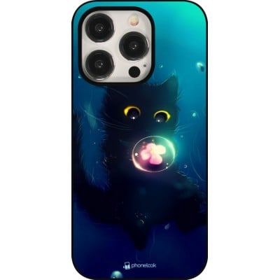 Coque iPhone 15 Pro - Cute Cat Bubble