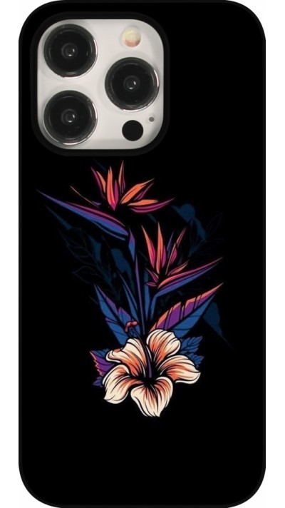 iPhone 15 Pro Case Hülle - Dark Flowers