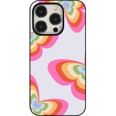 iPhone 15 Pro Case Hülle - Easter 2024 rainbow butterflies