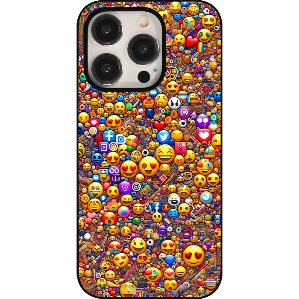 iPhone 15 Pro Case Hülle - Emoji gemischt