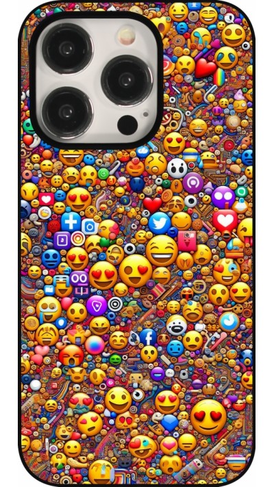 iPhone 15 Pro Case Hülle - Emoji gemischt