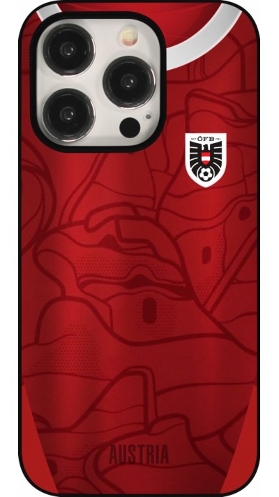 iPhone 15 Pro Case Hülle - Austria personalisierbares Fussballtrikot