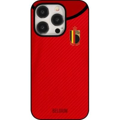 Coque iPhone 15 Pro - Maillot de football Belgique 2022 personnalisable