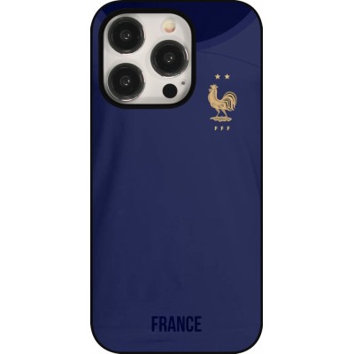 Coque iPhone 15 Pro - Maillot de football France 2022 personnalisable