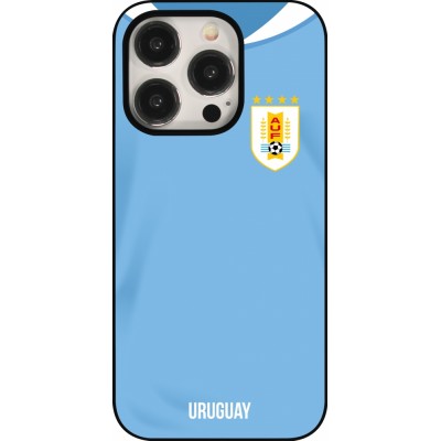 Coque iPhone 15 Pro - Maillot de football Uruguay 2022 personnalisable