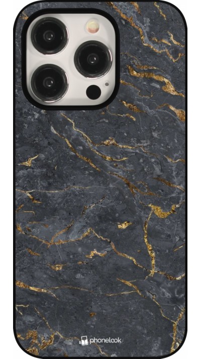 iPhone 15 Pro Case Hülle - Grey Gold Marble