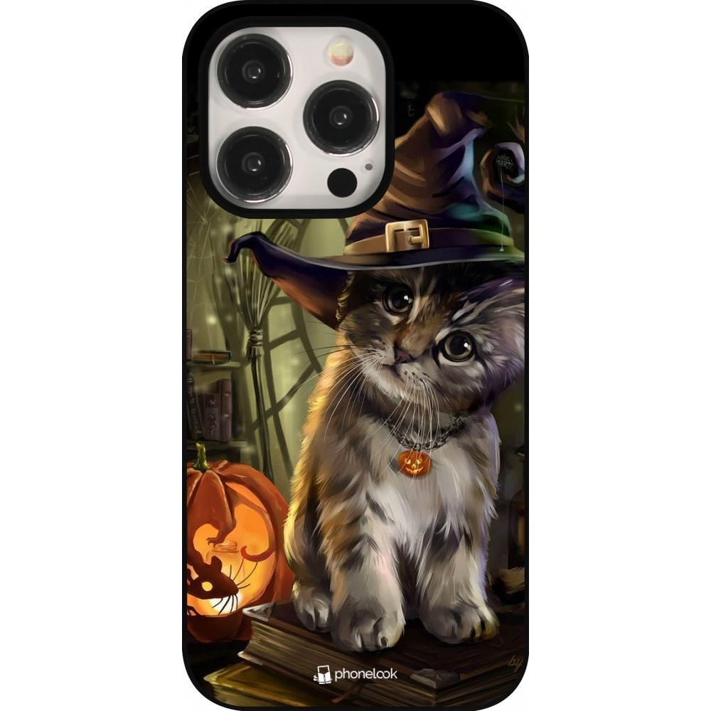 Coque iPhone 15 Pro - Halloween 21 Witch cat