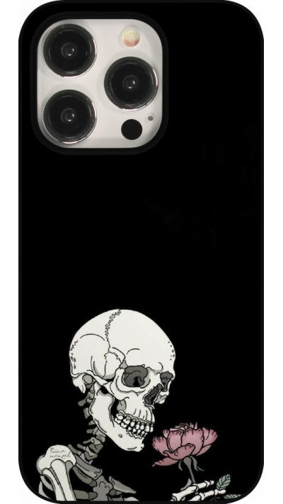 iPhone 15 Pro Case Hülle - Halloween 2023 rose and skeleton