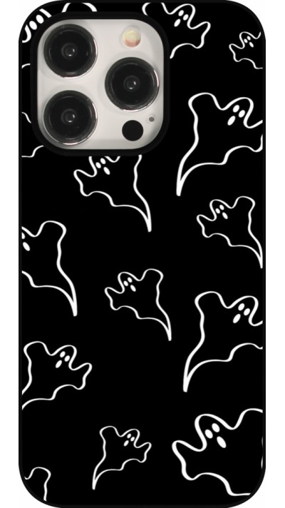 iPhone 15 Pro Case Hülle - Halloween 2024 black and white ghosts