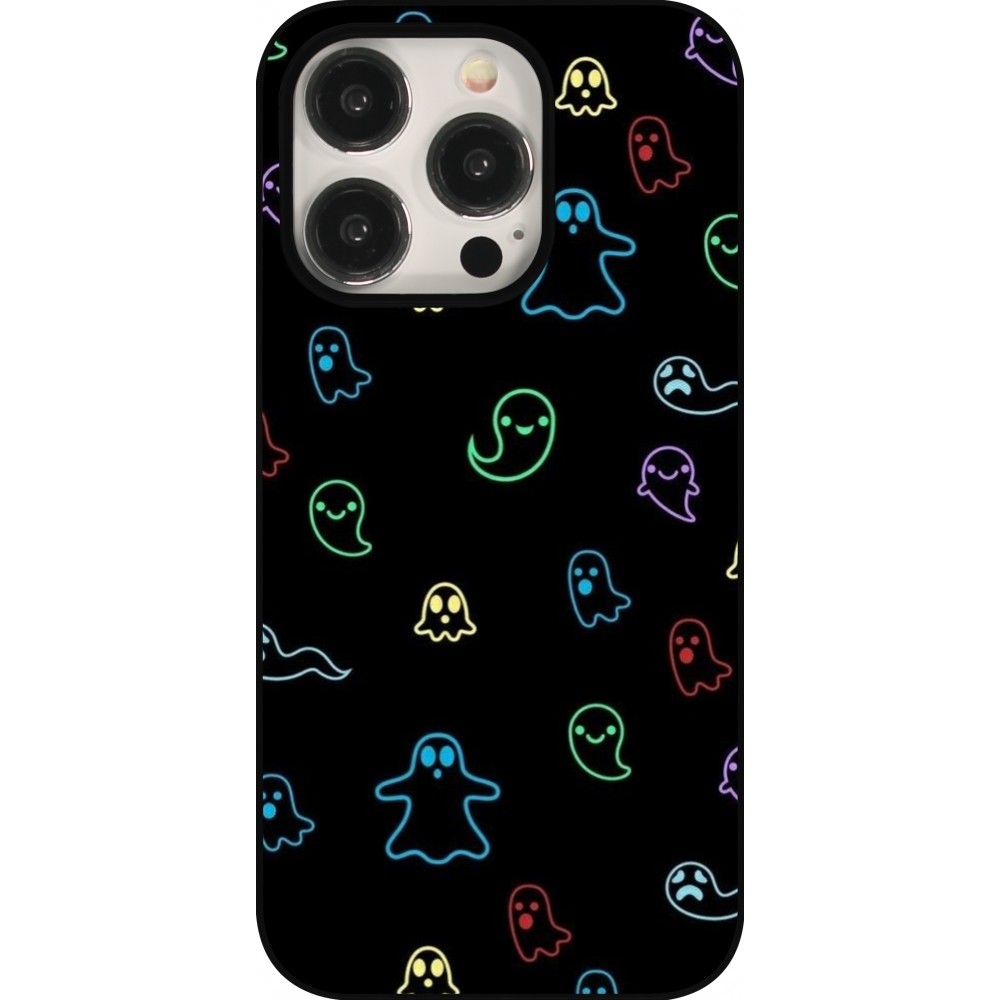 Coque iPhone 15 Pro - Halloween 2024 colorful ghosts