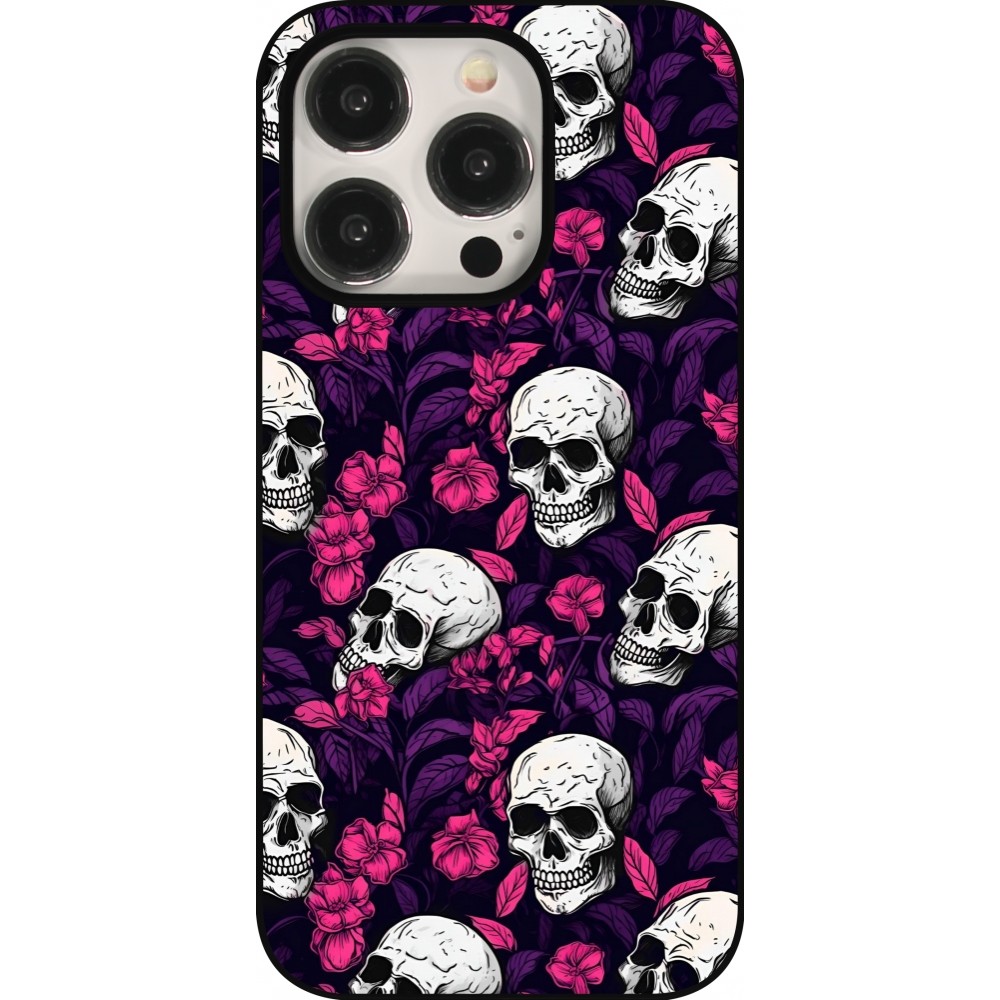 Coque iPhone 15 Pro - Halloween 2024 romantic skulls