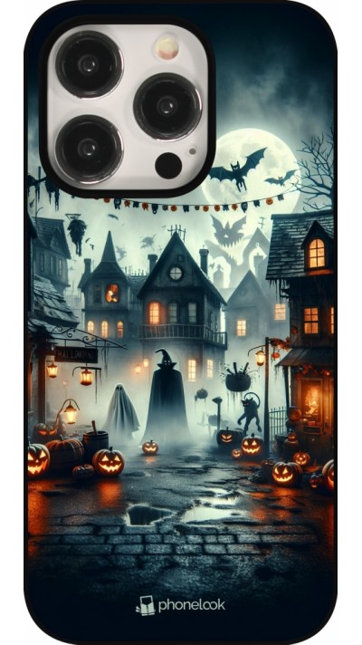 iPhone 15 Pro Case Hülle - Halloween Spukstadt