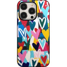 Coque iPhone 15 Pro - Joyful Hearts