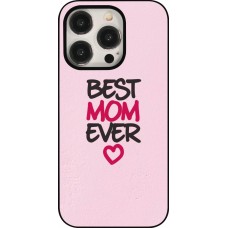 Coque iPhone 15 Pro - Mom 2023 best Mom ever pink