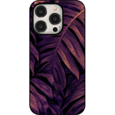 Coque iPhone 15 Pro - Purple Light Leaves