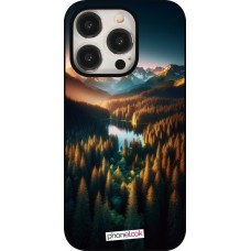 Coque iPhone 15 Pro - Sunset Forest Lake