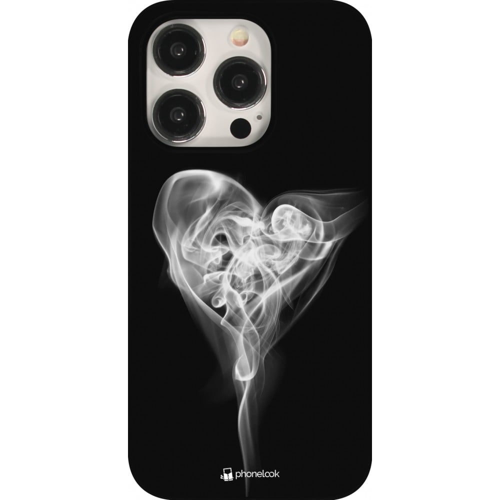 Coque iPhone 15 Pro - Valentine 2022 Black Smoke