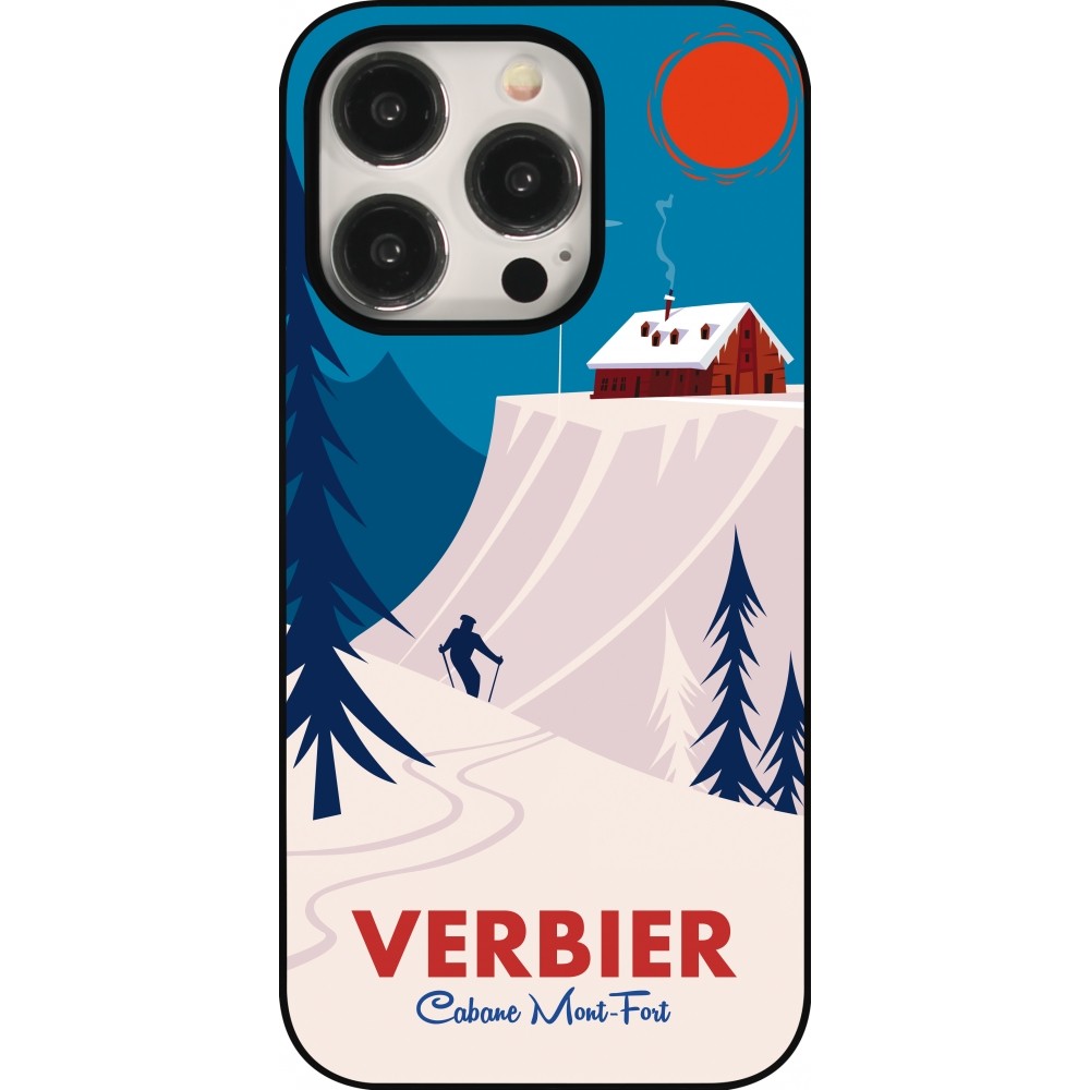 Coque iPhone 15 Pro - Verbier Cabane Mont-Fort